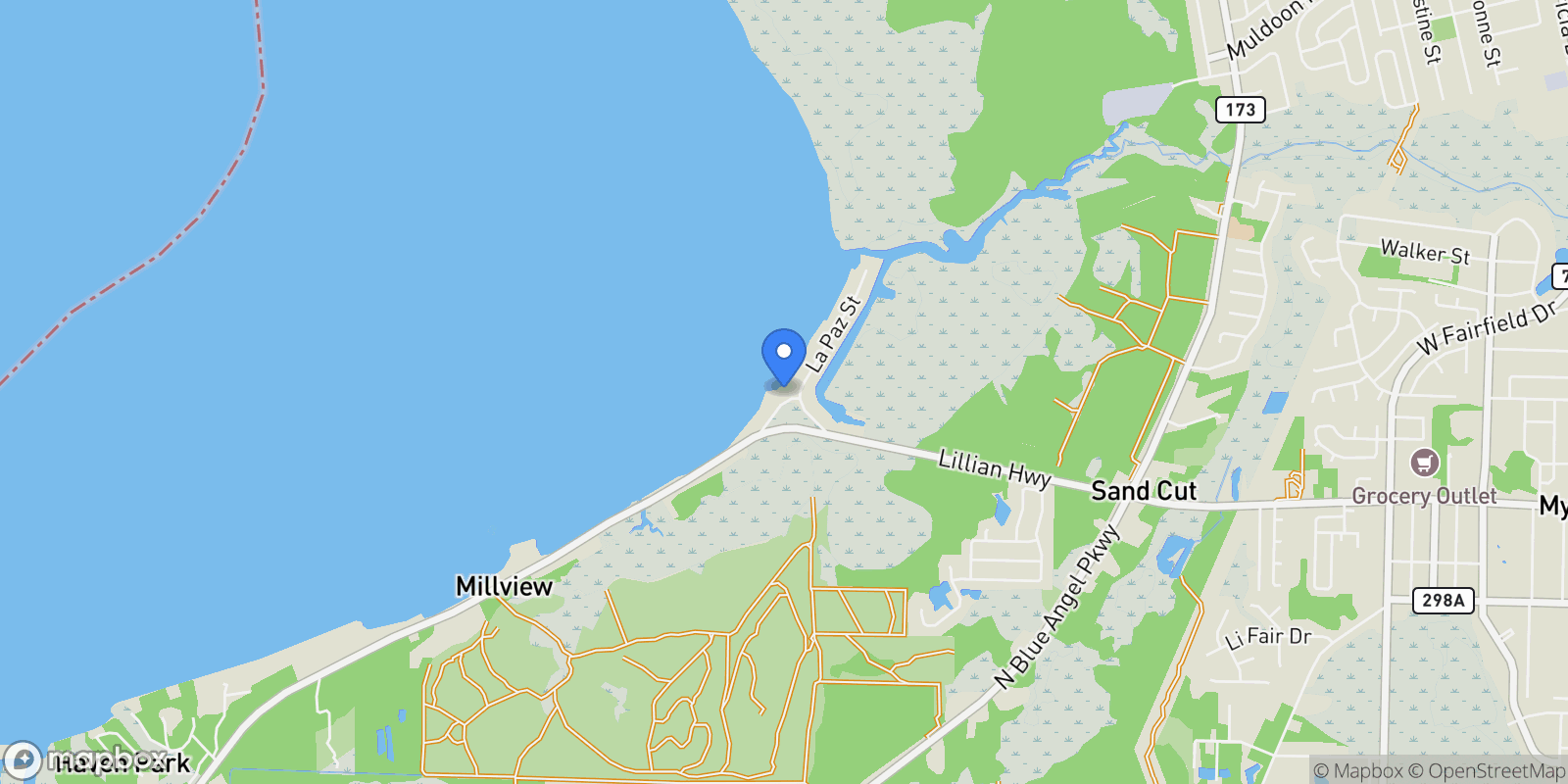 Map showing 1047 San Sebastian Cir, Pensacola, FL, 32506, USA, Pensacola, Florida, United States.