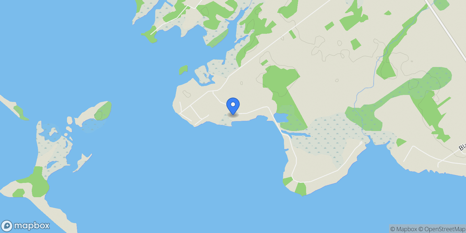 Map showing 80 Hiscock Shores Road, Prince Edward, Ontario, Canada.