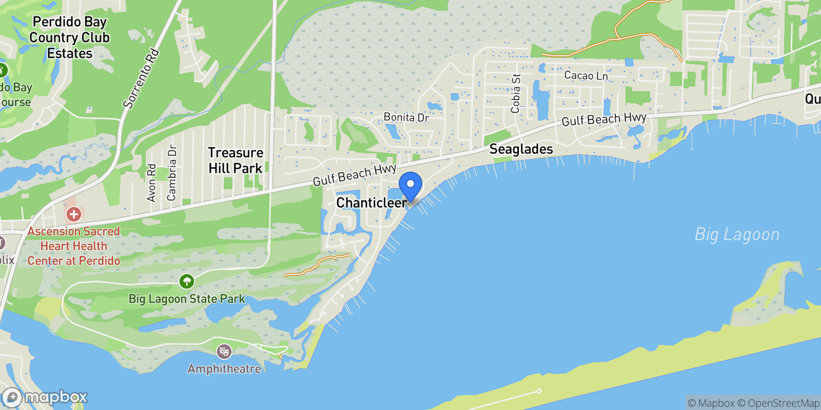 Map showing 11704 Chanticleer Court, Pensacola, FL, 32507, USA, Pensacola, Florida, United States.