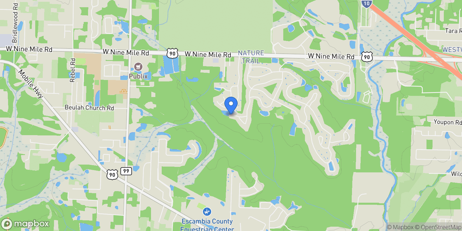 Map showing 5861 Sword Fern Way, Pensacola, FL, 32526, USA, Pensacola, Florida, United States.