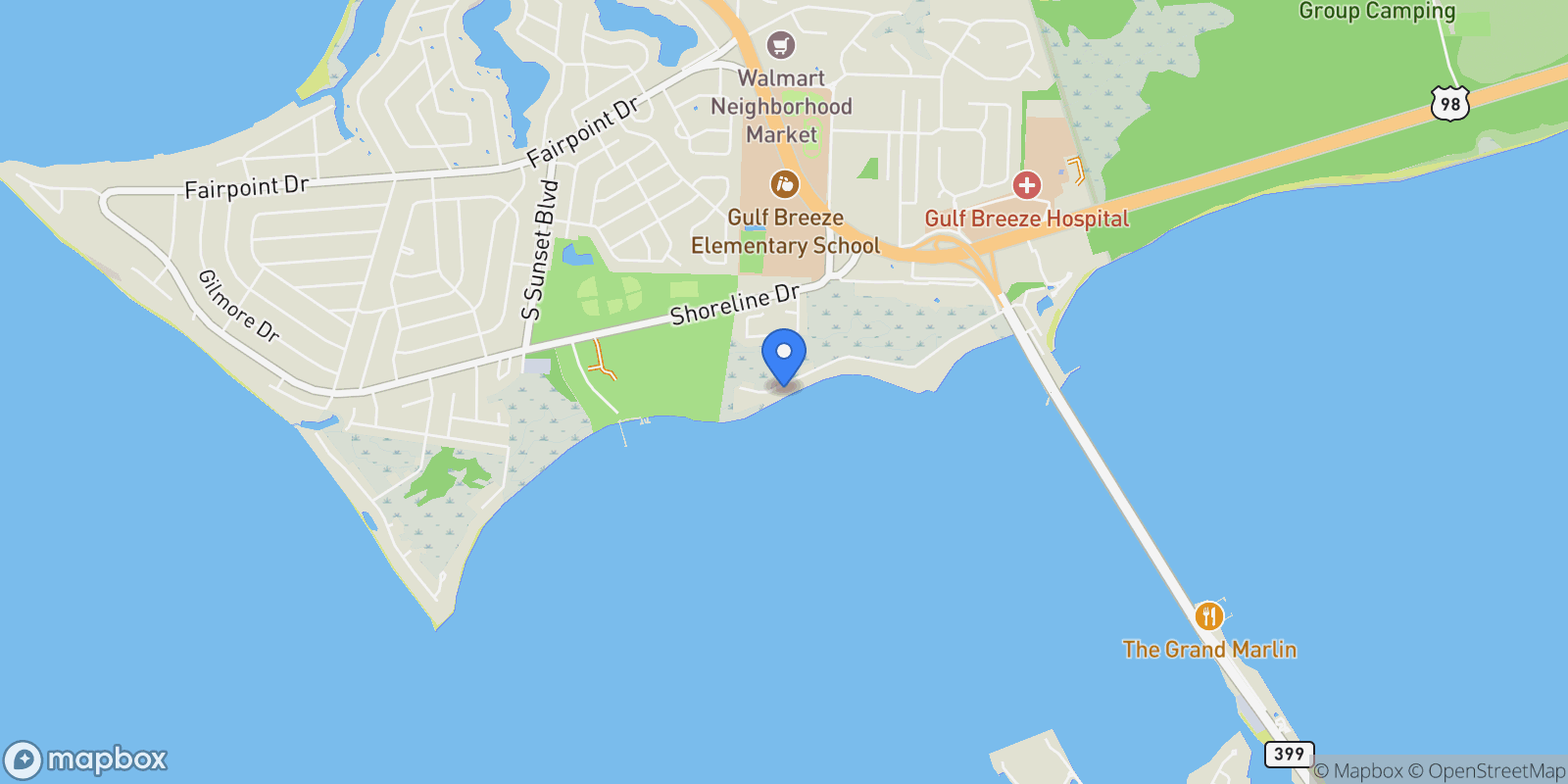 Map showing 1203 Soundview Trl, Gulf Breeze, FL, 32561, USA, Gulf Breeze, Florida, United States.