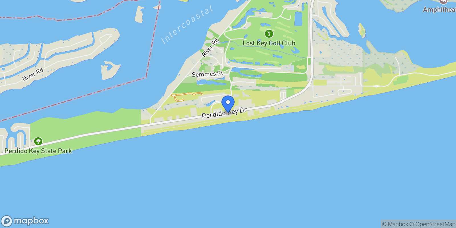 Map showing 14239 Perdido Key Dr, #PH11, Perdido Key, FL, 32507, USA, Pensacola, Florida, United States.