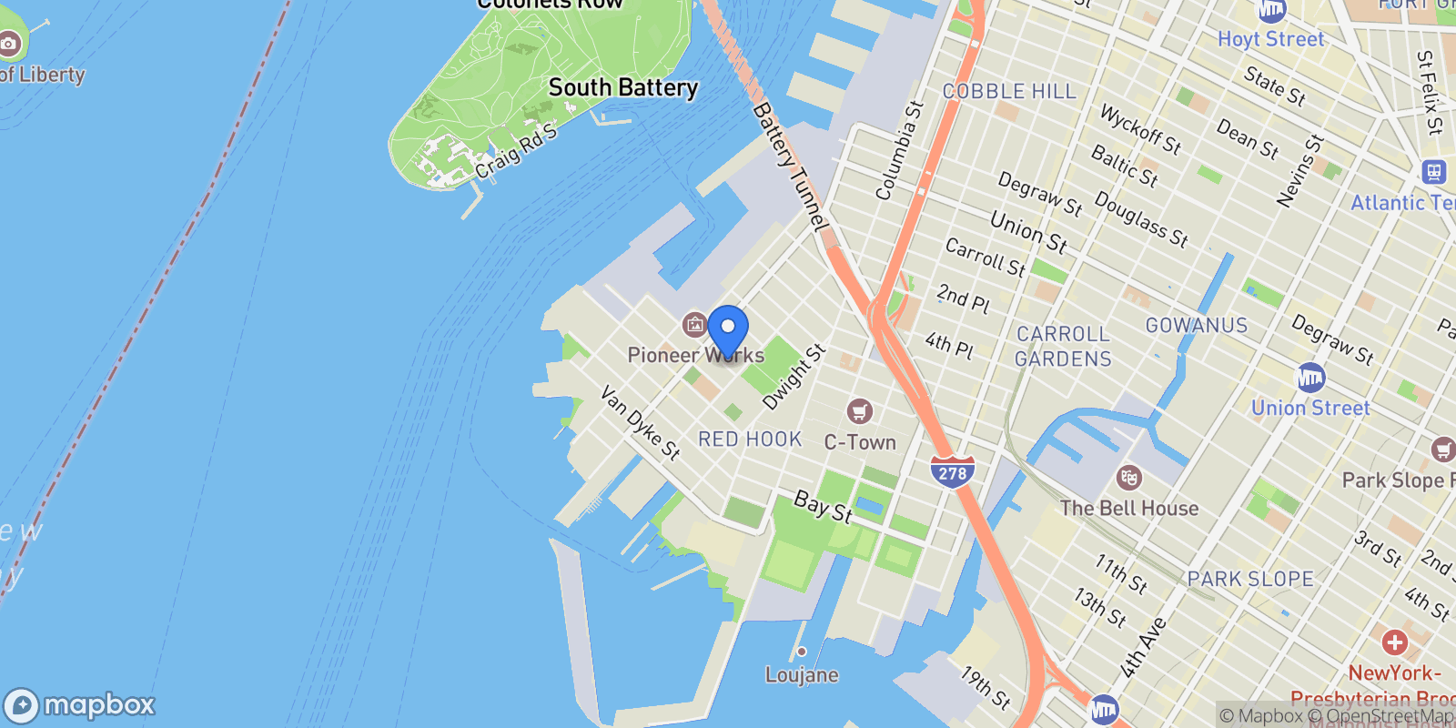 Map showing 104 King Street, New York, New York, United States.