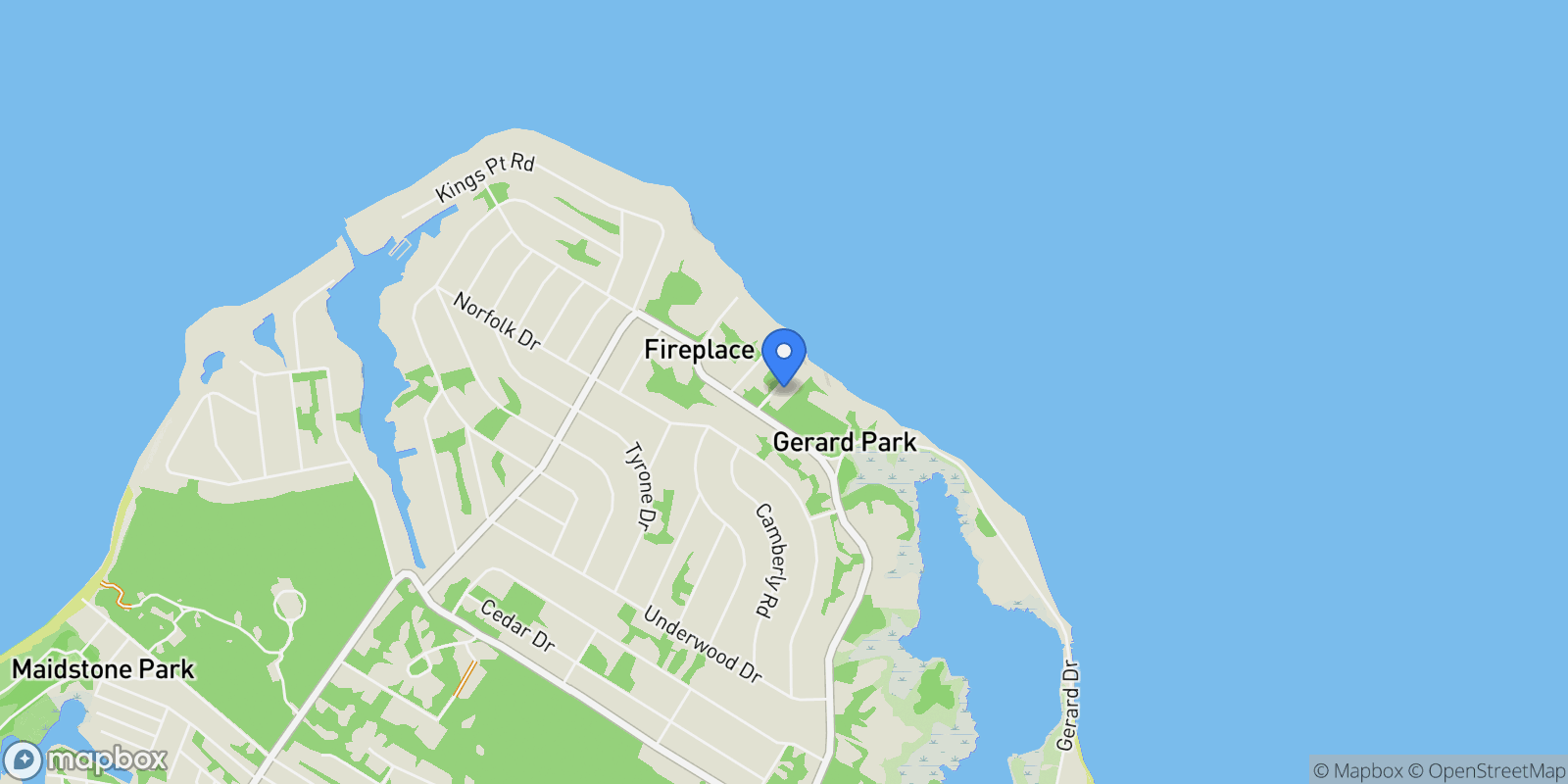 Map showing 8 Driftwood Ln , East Hampton, NY 11937, Springs, New York, United States.