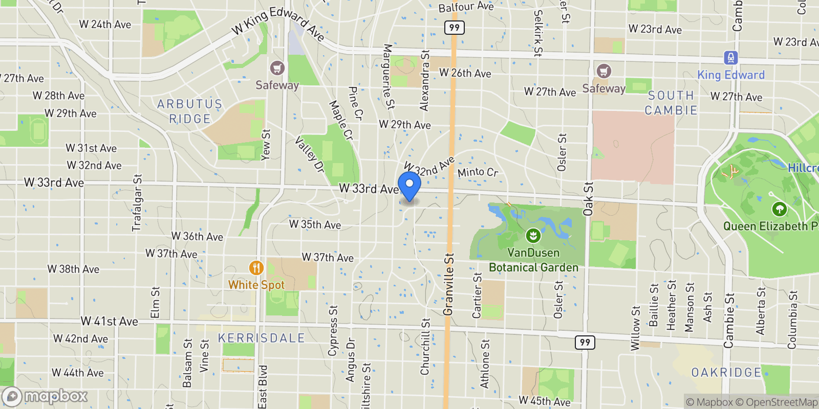 Map showing 3 - 1610 Roxburgh Crescent, Vancouver, British Columbia, Canada.