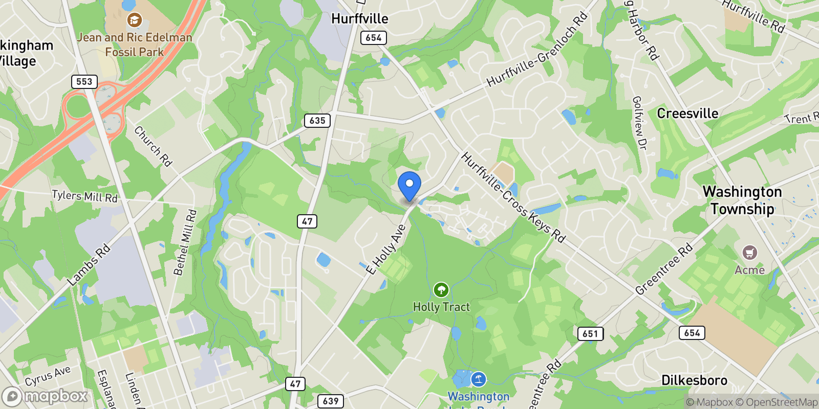 Map showing 6 Buttonwood Ct, SEWELL, NJ 08080, 08080, New Jersey, United States.