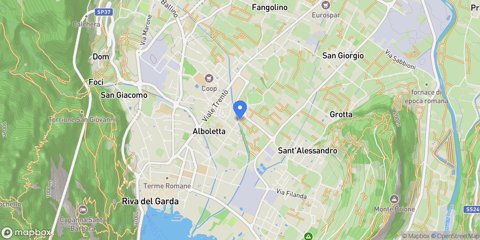 Map showing Via Grez, Riva del Garda TN, Italy, Riva del Garda, Trentino-South Tyrol, Italy.