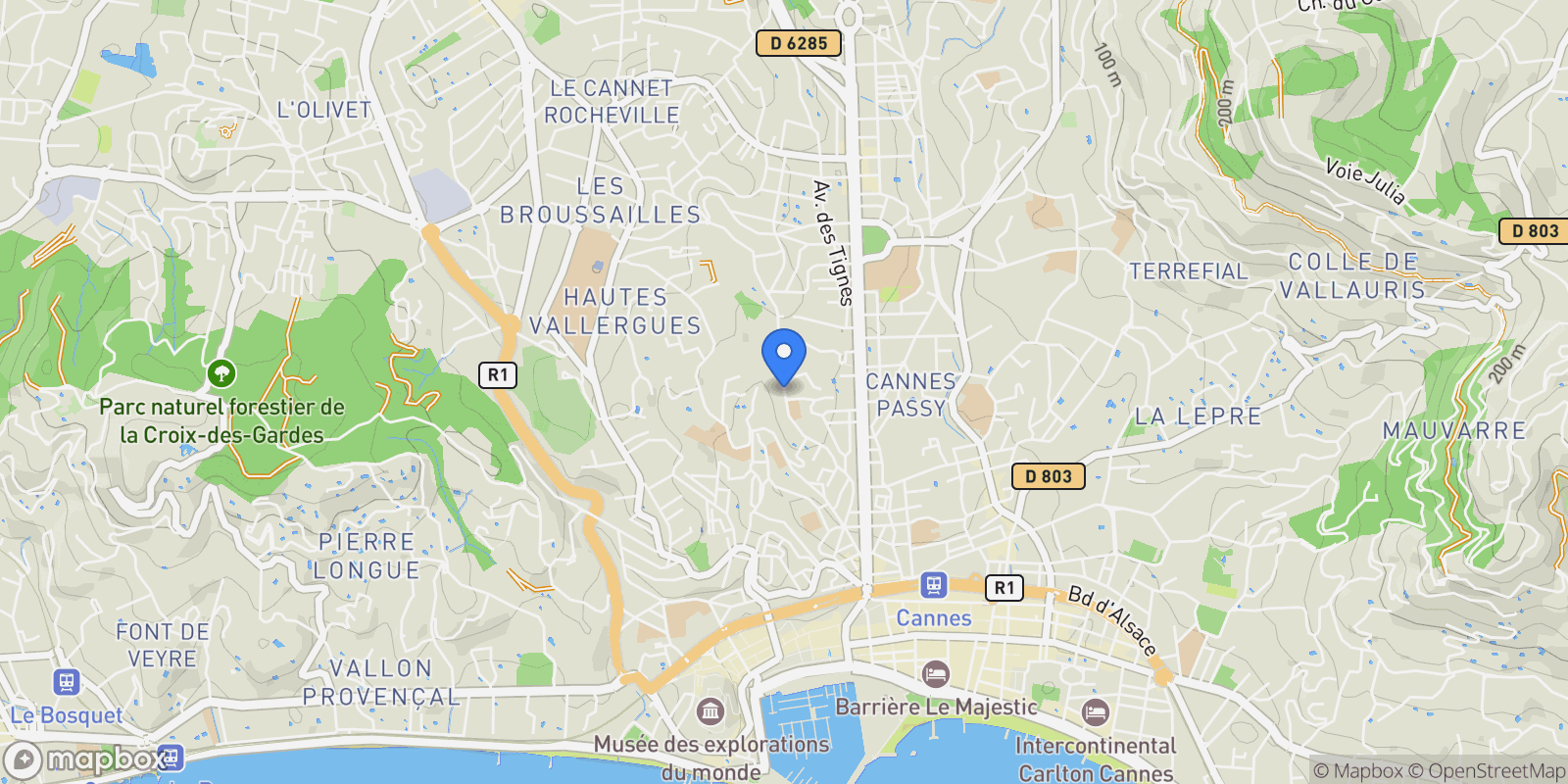 Map showing 8 Traverse Beaulieu, Cannes, Provence-Alpes-Côte d'Azur, France.