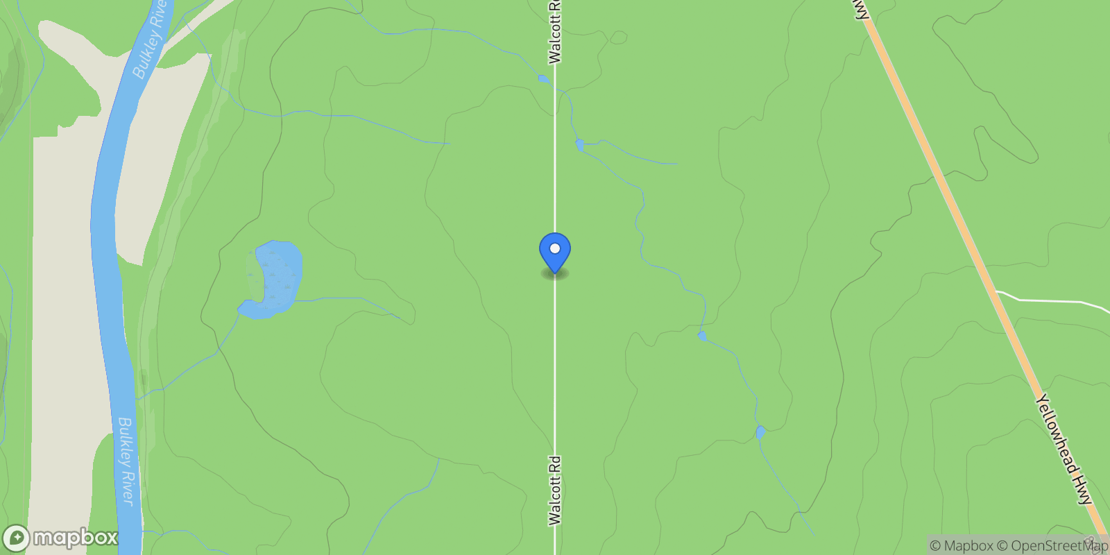 Map showing 24573 Walcott Road, Telkwa, Telkwa, British Columbia, Canada.