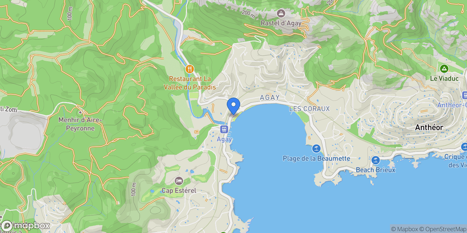 Map showing Saint-Raphaël, Provence-Alpes-Côte d'Azur, France.