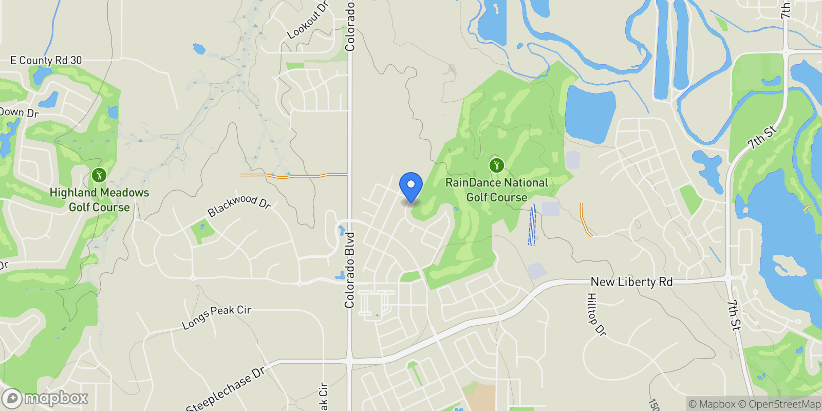 Map showing 1653 Flourish, Windsor, CO, 80550, USA, Windsor, Colorado, United States.