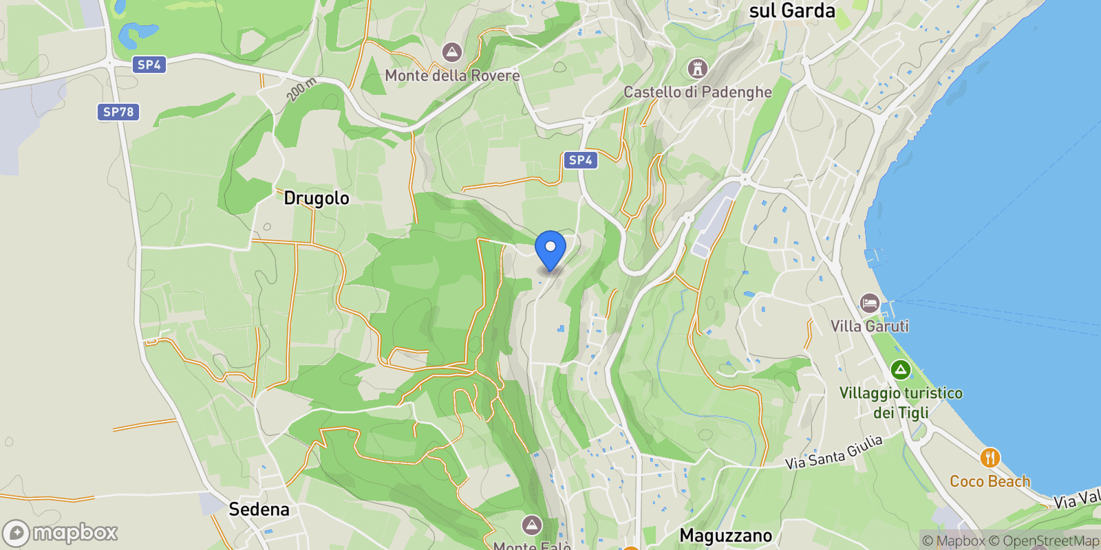 Map showing Via Ronchi, 25080 Padenghe sul Garda BS, Italy, Lombardy, Italy.
