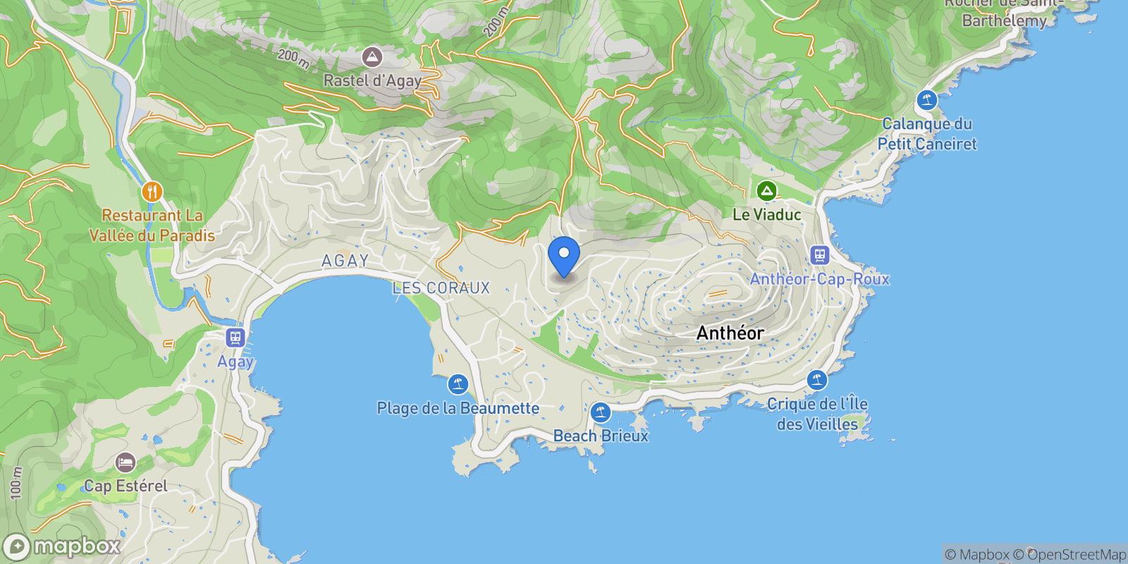 Map showing Saint-Raphaël, Provence-Alpes-Côte d'Azur, France.