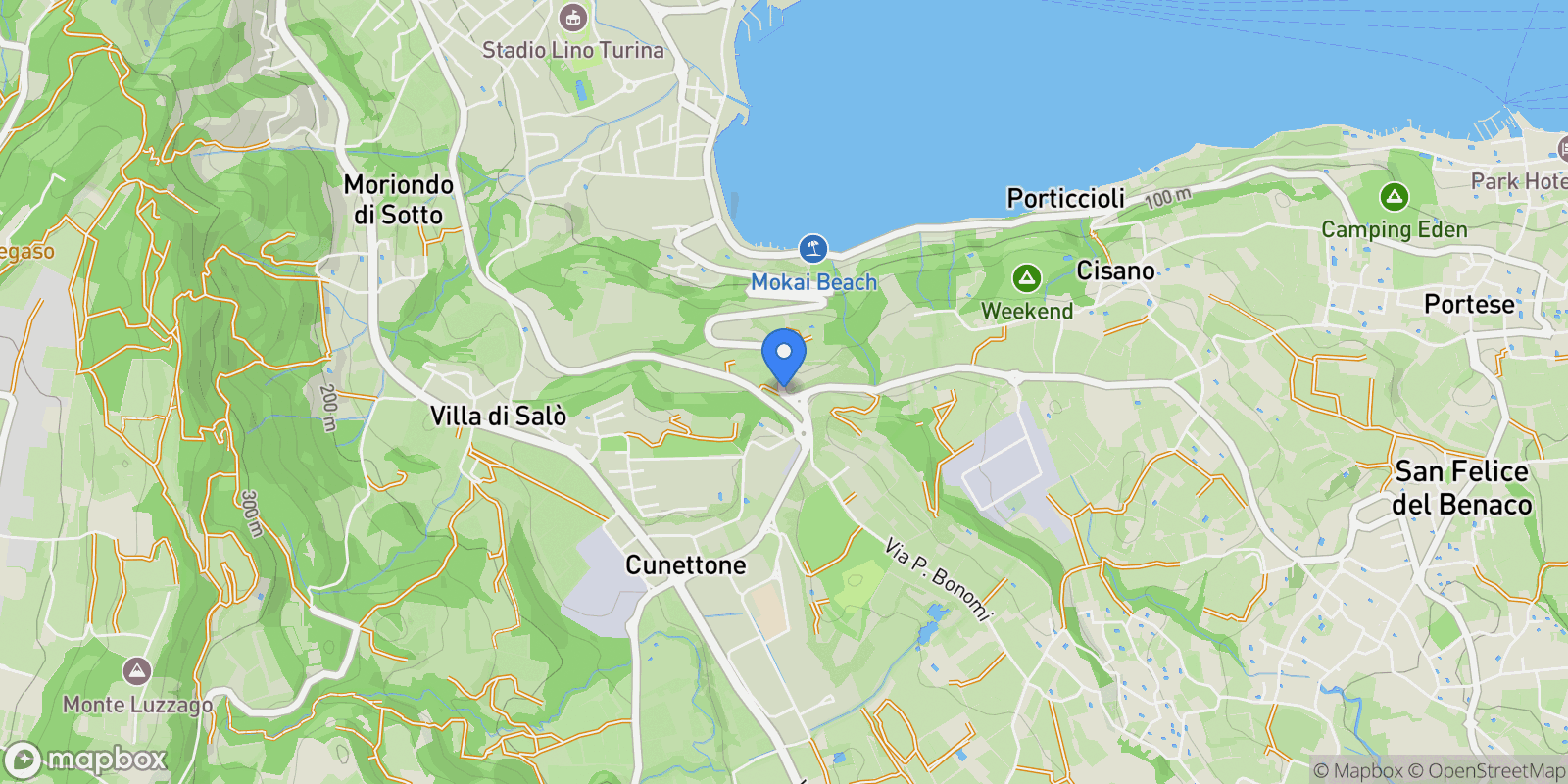 Map showing Via Zette, 25087 Salò BS, Italy, Lombardy, Italy.