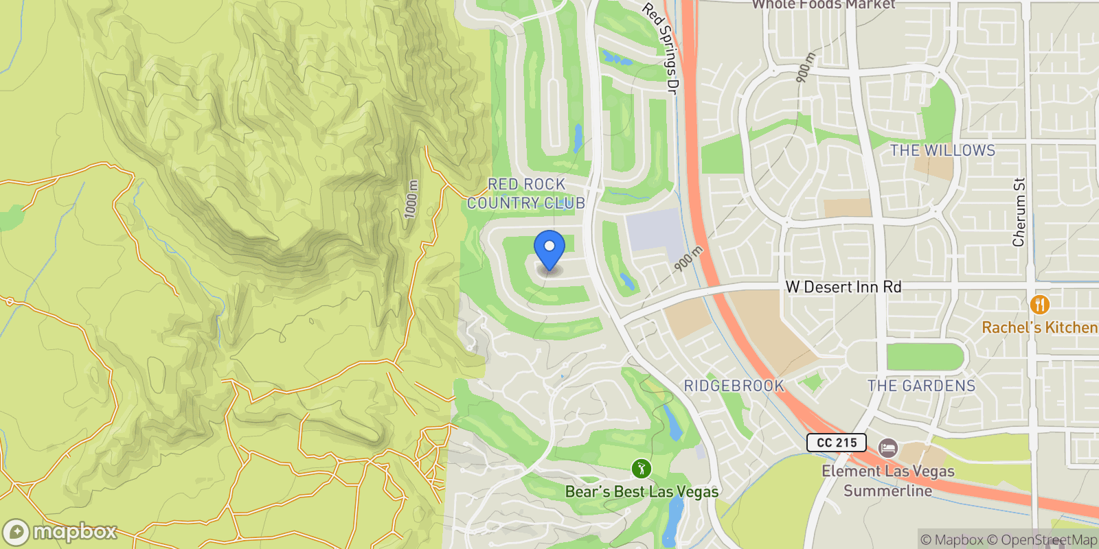 Map showing 11540 Snow Creek Avenue, Las Vegas, Nevada, United States.