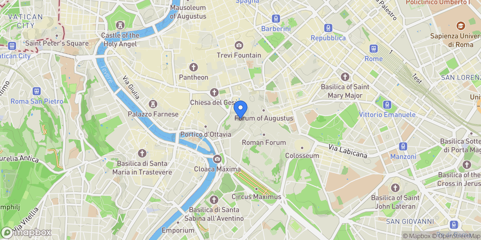 Map showing Via Postumia, 00198 Roma RM, Italia, Rome, Lazio, Italy.