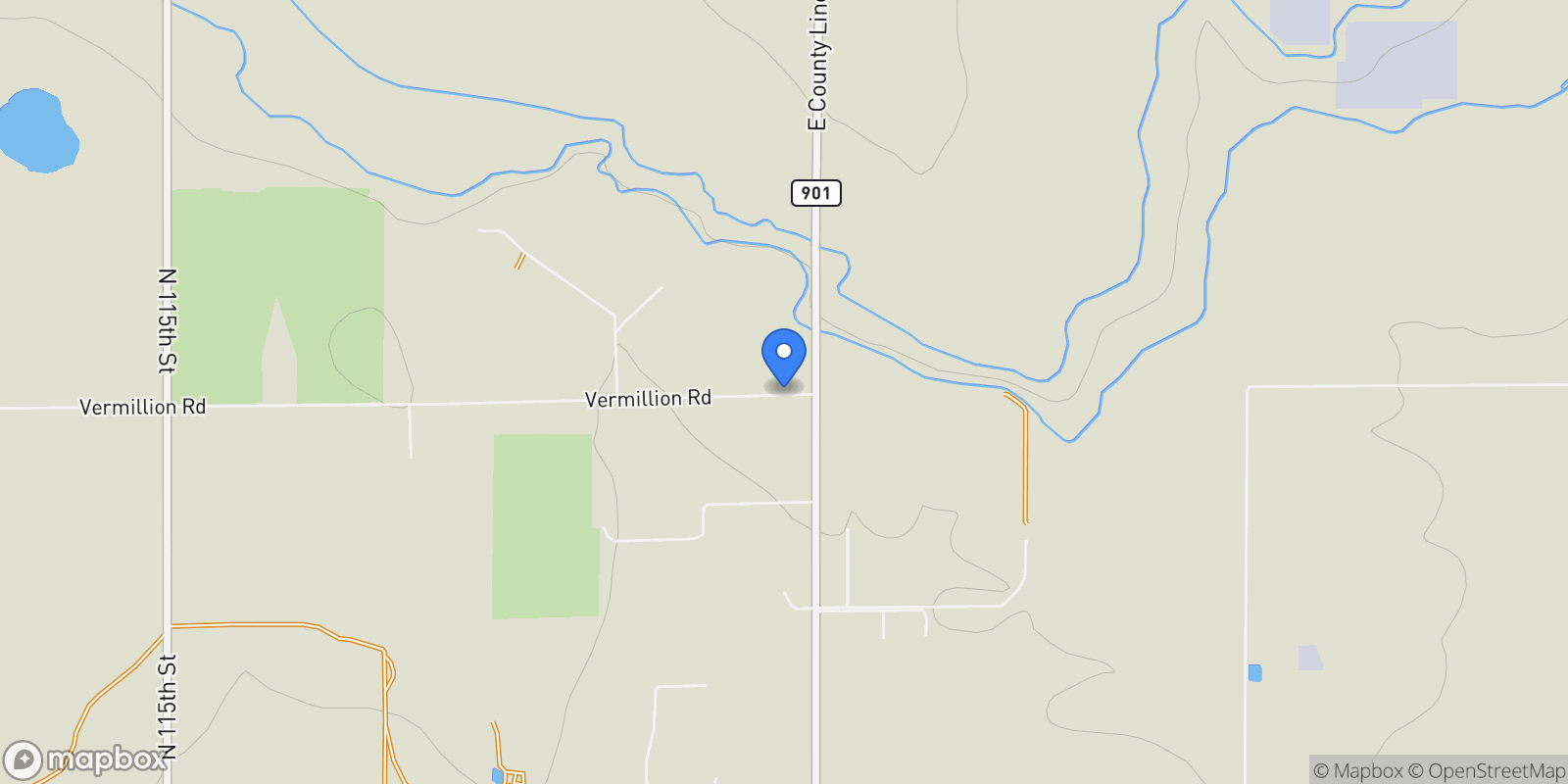 Map showing 12625 Vermillion, Longmont, CO, 80504, USA, Longmont, Colorado, United States.