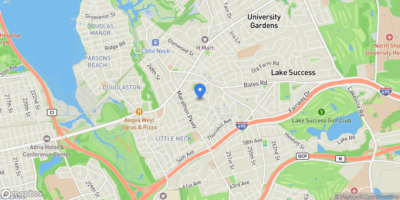 Map showing 50-54 Deepdale Place , Little Neck, NY 11362, New York, New York, United States.