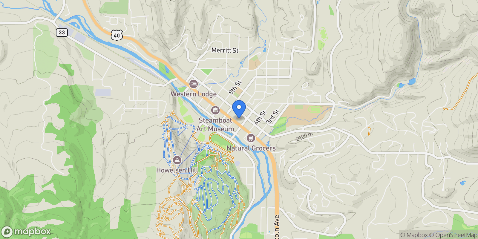 Map showing 2800 Village, #1302, Steamboat Springs, CO, 80487, USA, Steamboat Springs, Colorado, United States.
