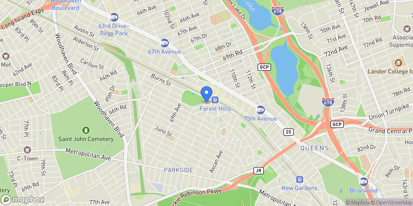 Map showing 4 Dartmouth Street Unit# 6, Forest Hills, NY 11375, New York, New York, United States.