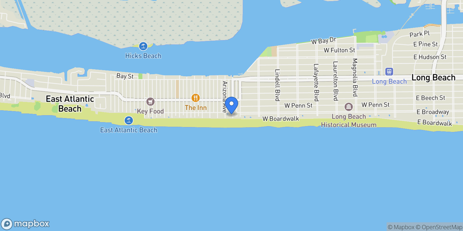 Map showing 839 Oceanfront , Long Beach, NY 11561, Long Beach, New York, United States.