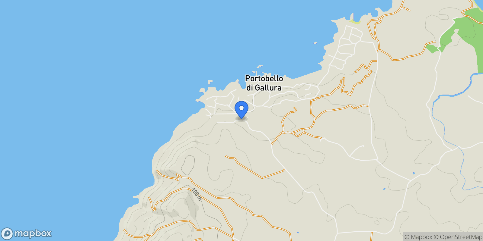 Map showing Portobello di Gallura, 07020 Portobello SS, Italy, Portobello, Sardinia, Italy.