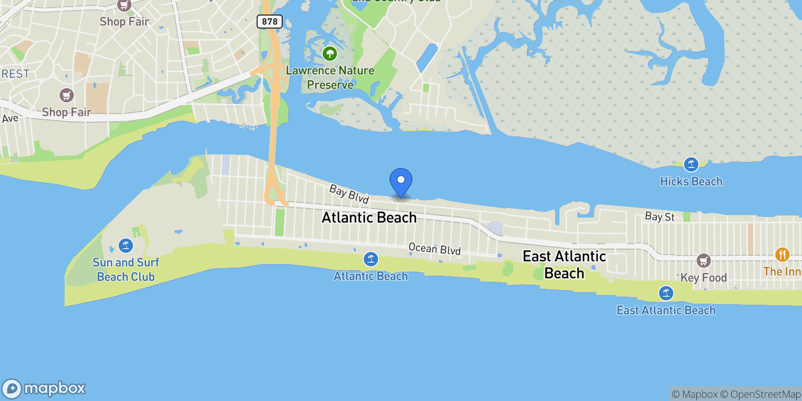 Map showing 1770 Bay Boulevard, Atlantic Beach, NY 11509, Atlantic Beach, New York, United States.