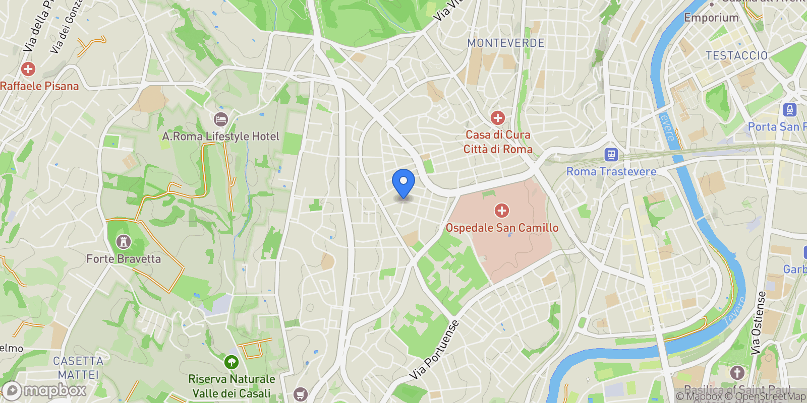 Map showing Via Duchessa di Galliera, 00151 Roma RM, Italy, Rome, Lazio, Italy.