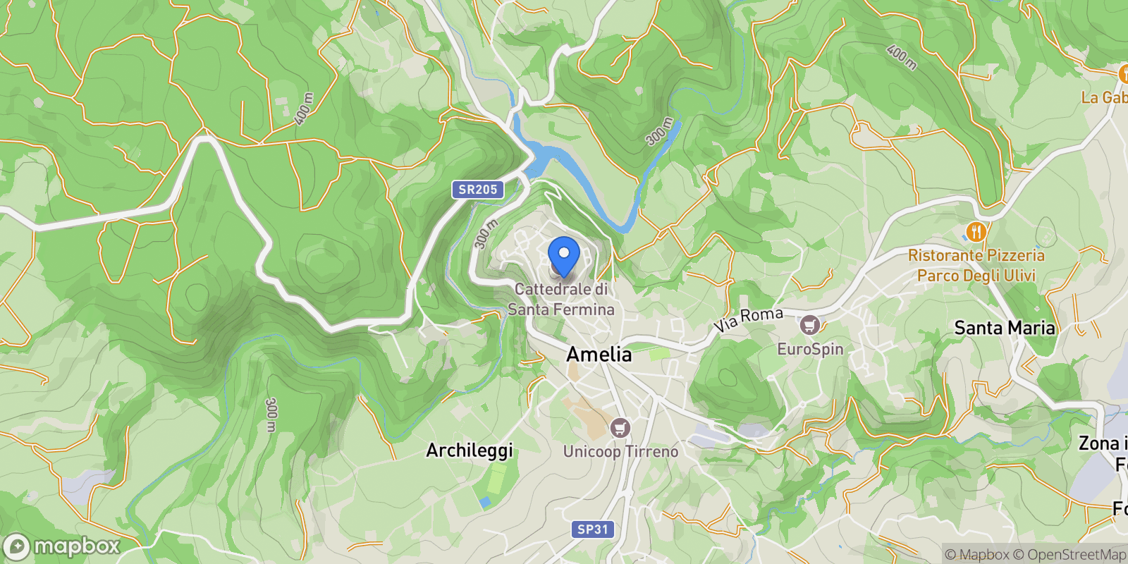 Map showing 05022 Amelia, Province of Terni, Italy, Amelia, Umbria, Italy.
