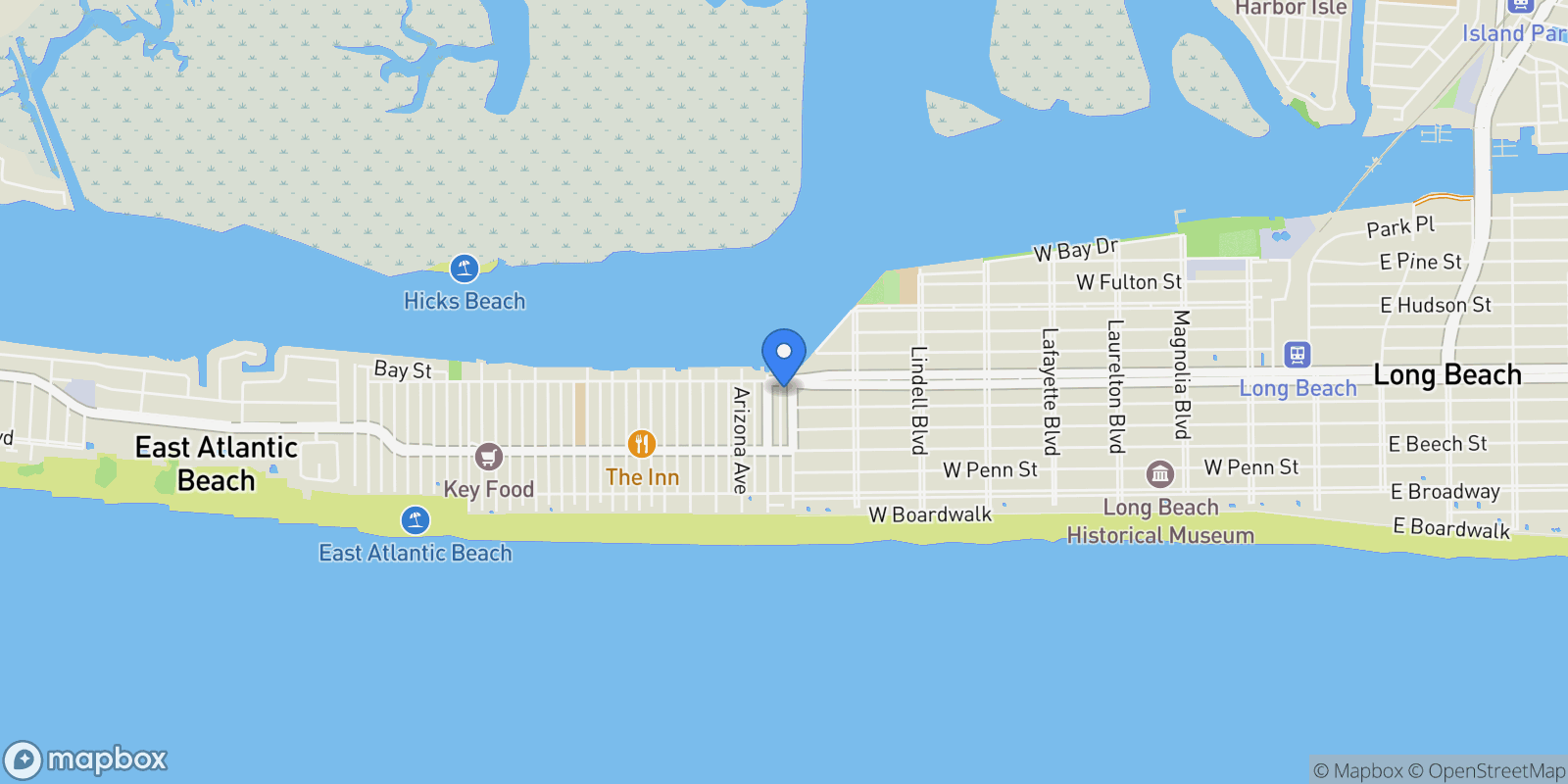 Map showing 100 California Street , Long Beach, NY 11561, Long Beach, New York, United States.