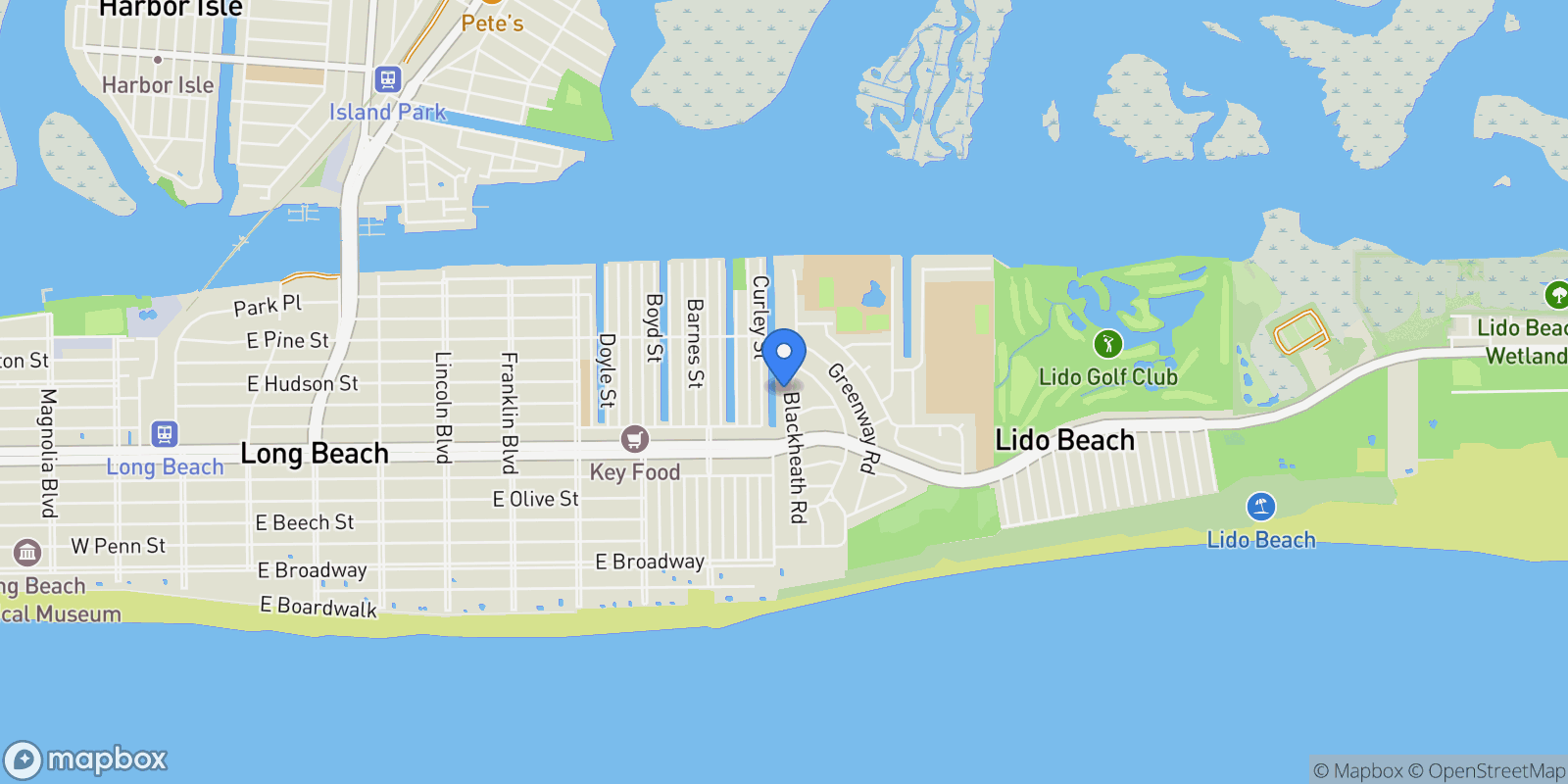 Map showing 189 Blackheath Road , Lido Beach, NY 11561, Long Beach, New York, United States.