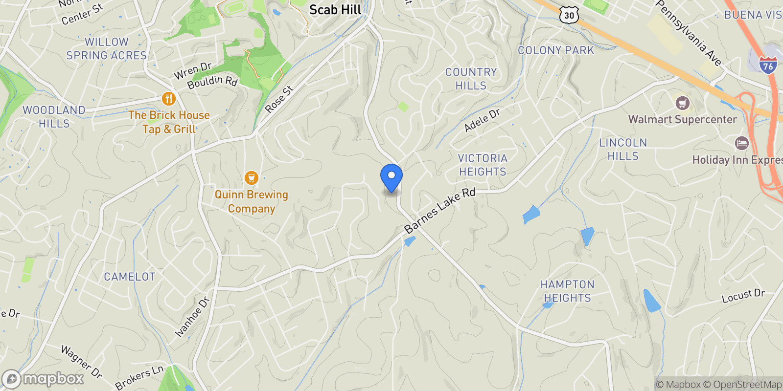 Map showing 1200 Hahntown Wendel Rd, North Huntingdon, PA 15642, Irwin, Pennsylvania, United States.