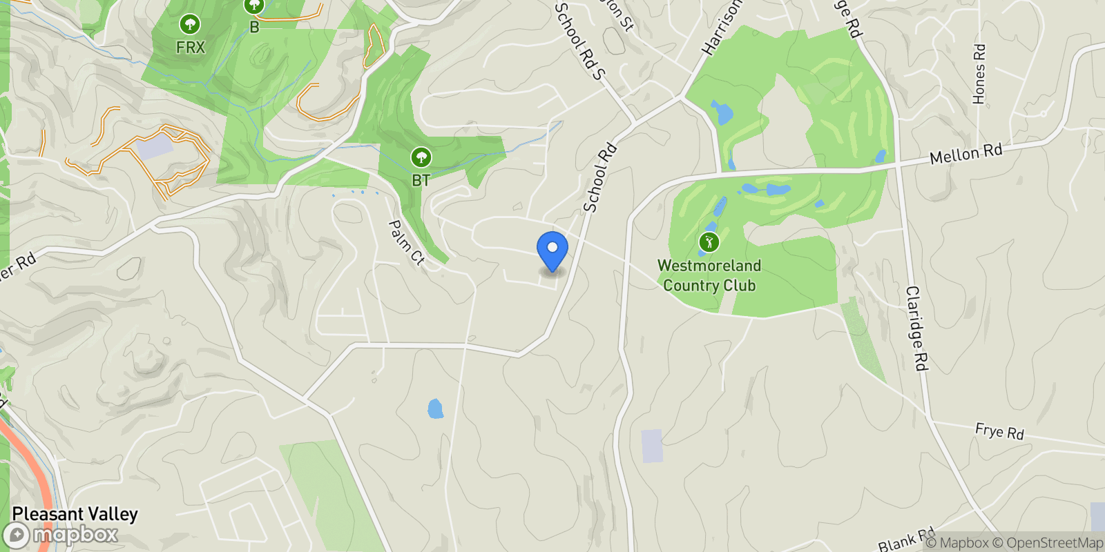 Map showing 1012 Country Club Dr, Penn Twp, PA 15644, Jeannette, Pennsylvania, United States.