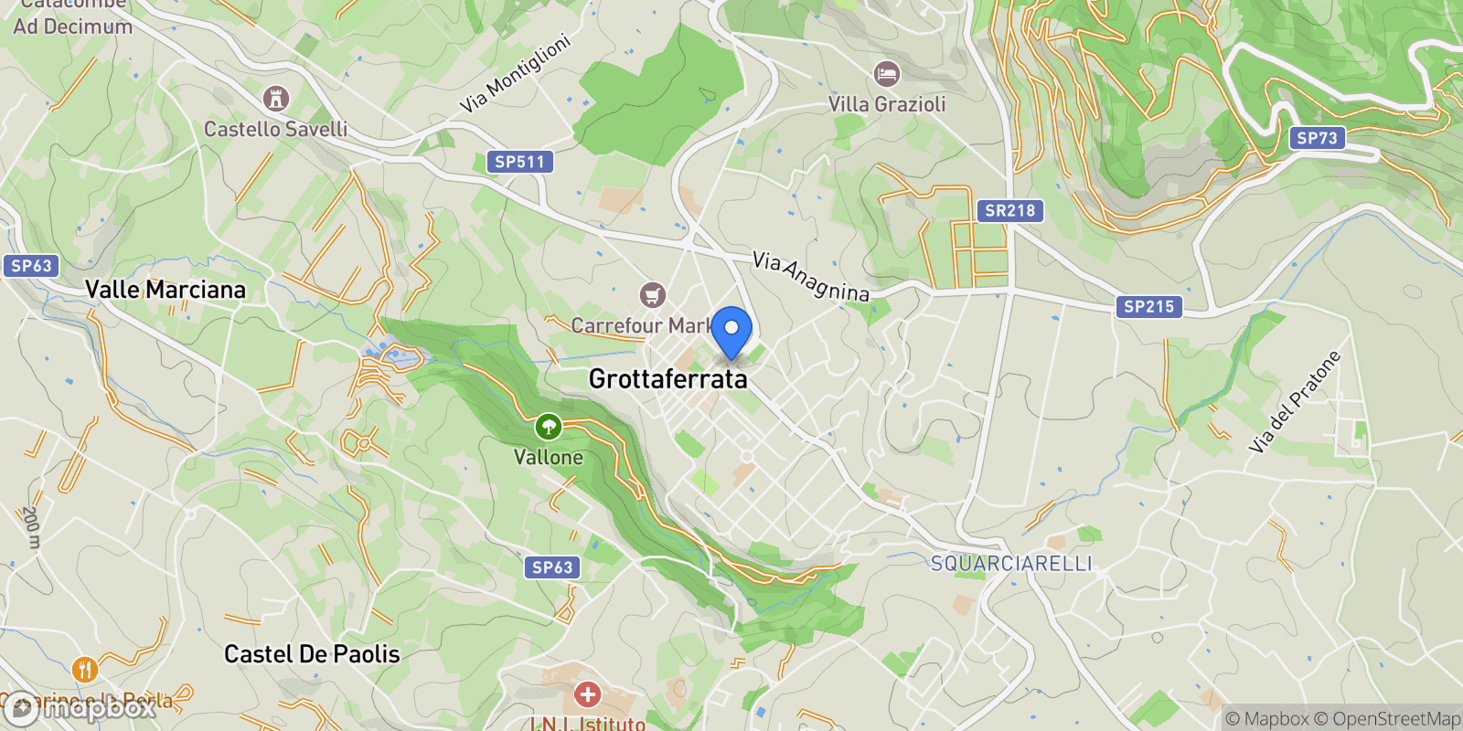 Map showing 00046 Grottaferrata, Metropolitan City of Rome Capital, Italy, Grottaferrata, Lazio, Italy.
