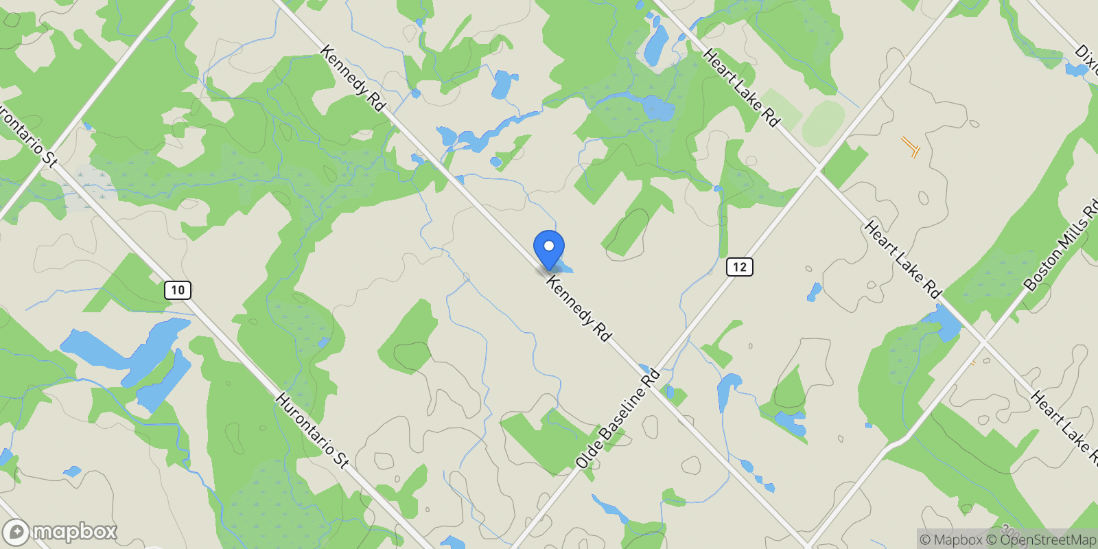 Map showing 15633 KENNEDY ROAD, Caledon, ON, L7C2H7, CANADA, Caledon Village, Ontario, Canada.