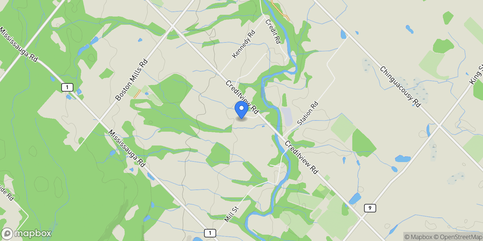 Map showing 50 LYONSVIEW LANE, Caledon, ON, L7C1P1, CANADA, Cheltenham, Ontario, Canada.