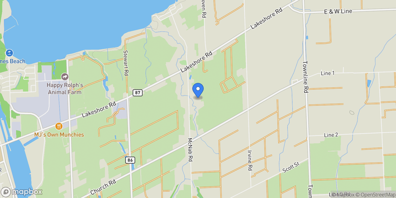 Map showing 1171 MCNAB ROAD, Niagara-on-the-Lake, ON, L0S1J0, CANADA, Niagara-on-the-Lake, Ontario, Canada.