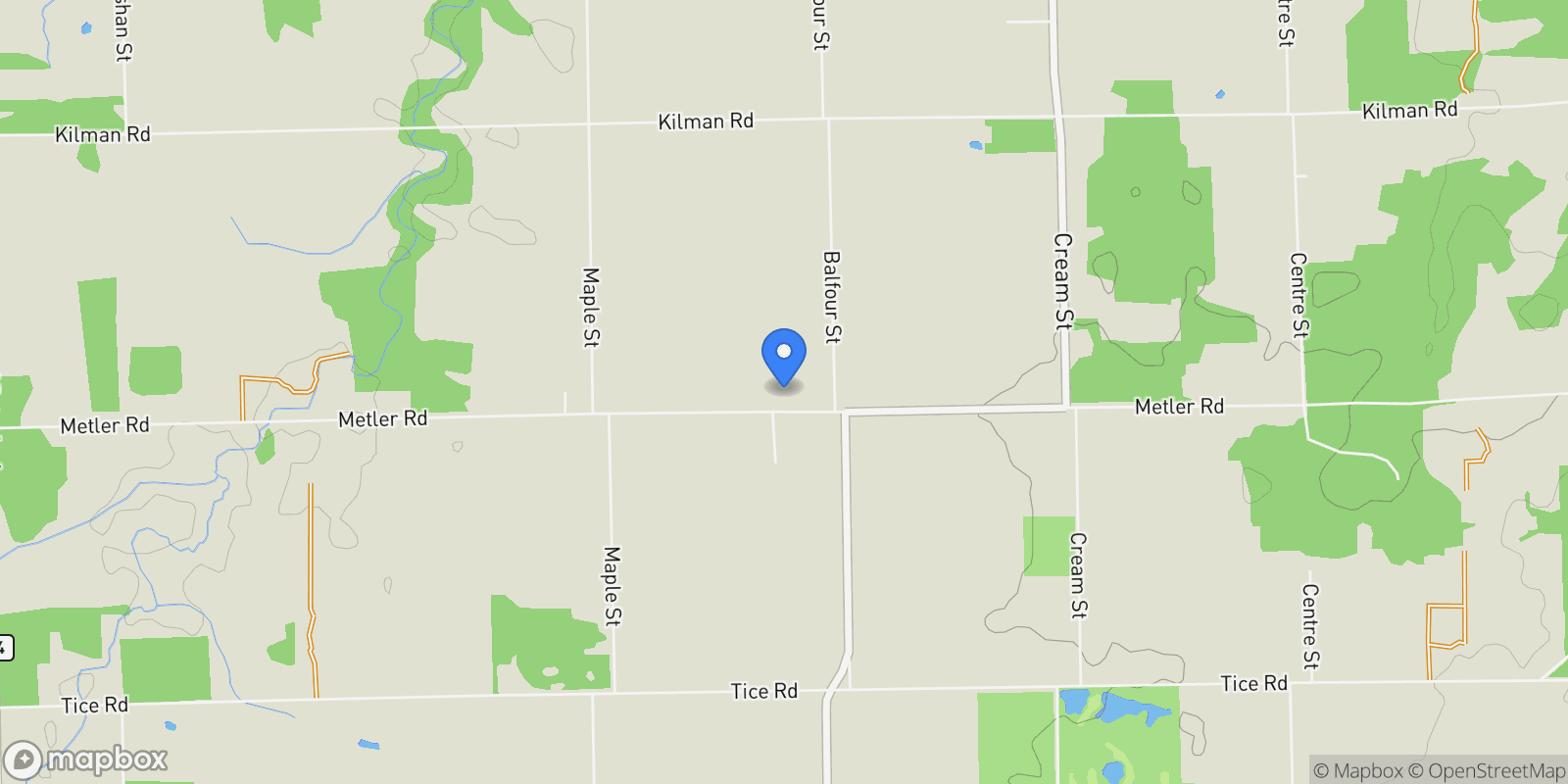 Map showing 717 METLER ROAD, Pelham, ON, L0S1C0, CANADA, Pelham, Ontario, Canada.