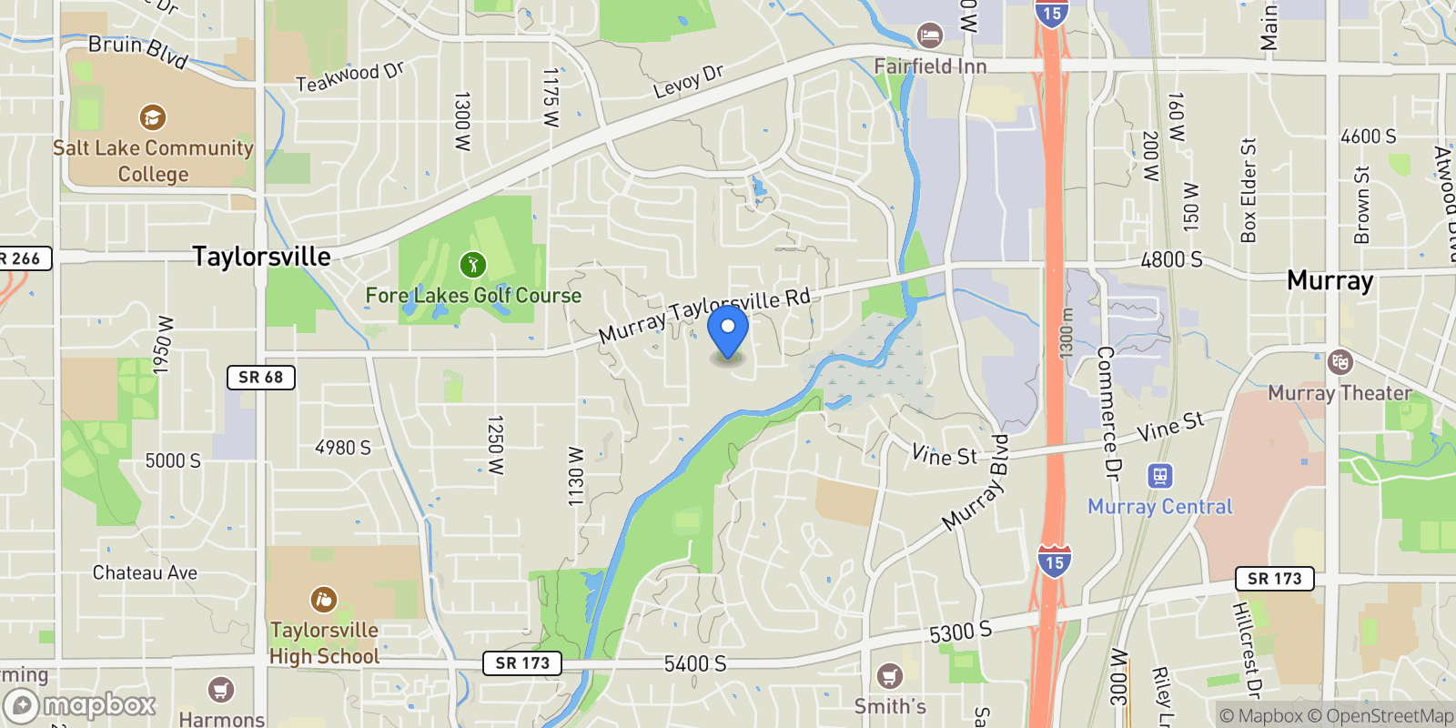 Map showing 888 W ROCKHILL POINT CV, Taylorsville, UT 84123, Murray, Utah, United States.