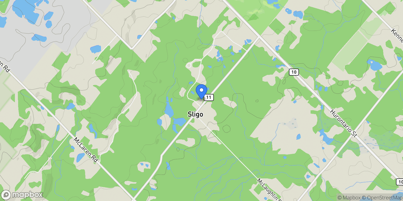 Map showing 32 CEDAR DRIVE, Caledon, ON, L7K1H6, CANADA, Caledon Village, Ontario, Canada.