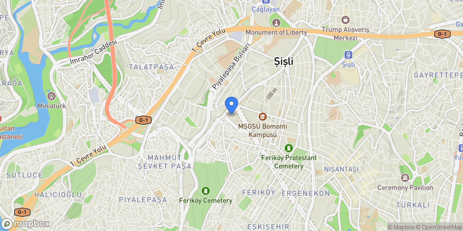 Map showing Cumhuriyet, Şişli, Istanbul, İstanbul, İstanbul, Turkey.
