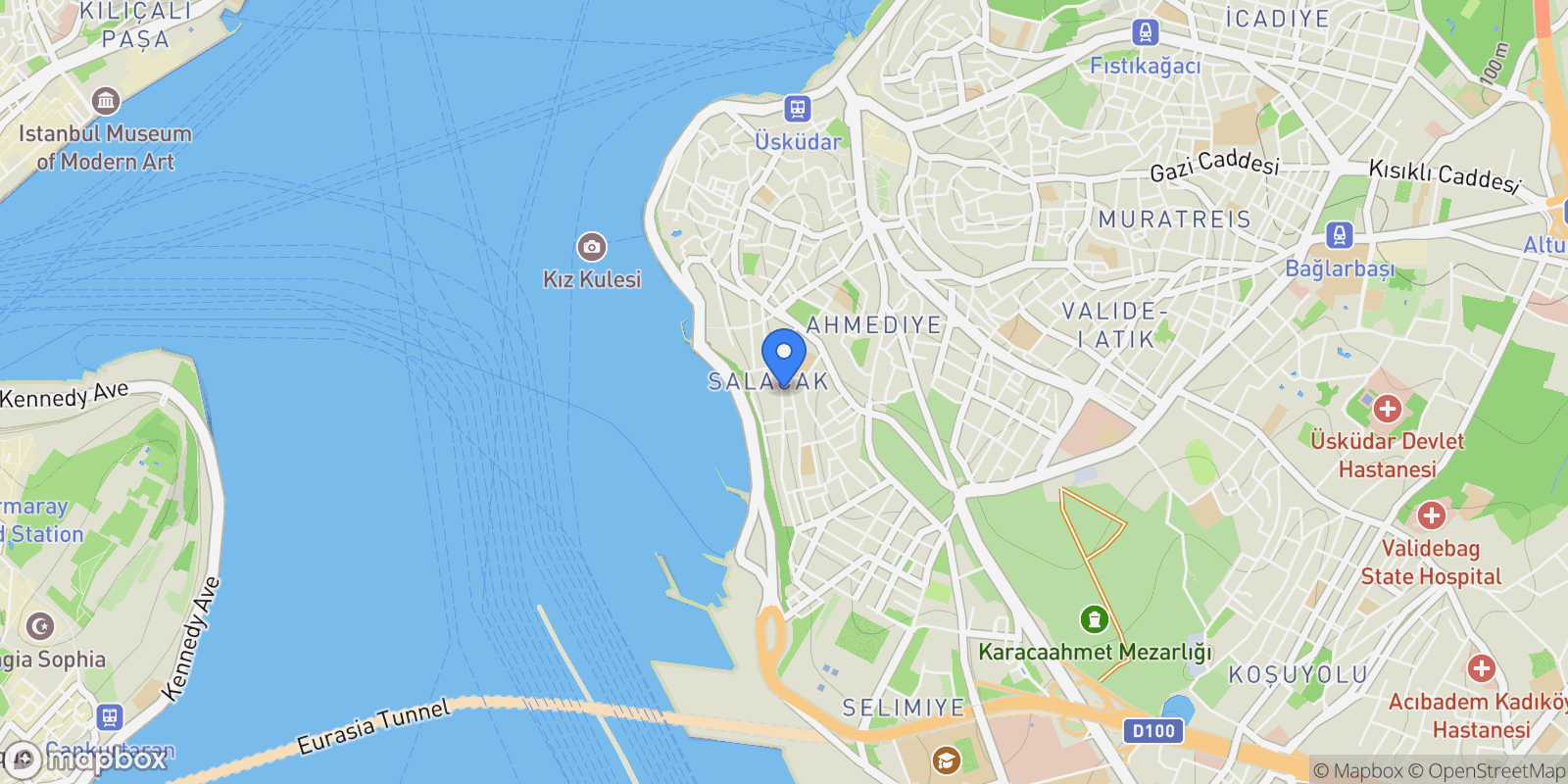 Map showing Salacak, Üsküdar, Istanbul, İstanbul, Turkey.