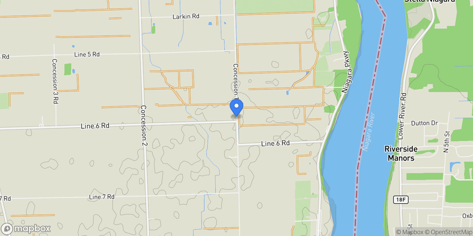 Map showing 864 CONCESSION 1 RD ROAD, Niagara-on-the-Lake, ON, L0S1J0, CANADA, Niagara-on-the-Lake, Ontario, Canada.