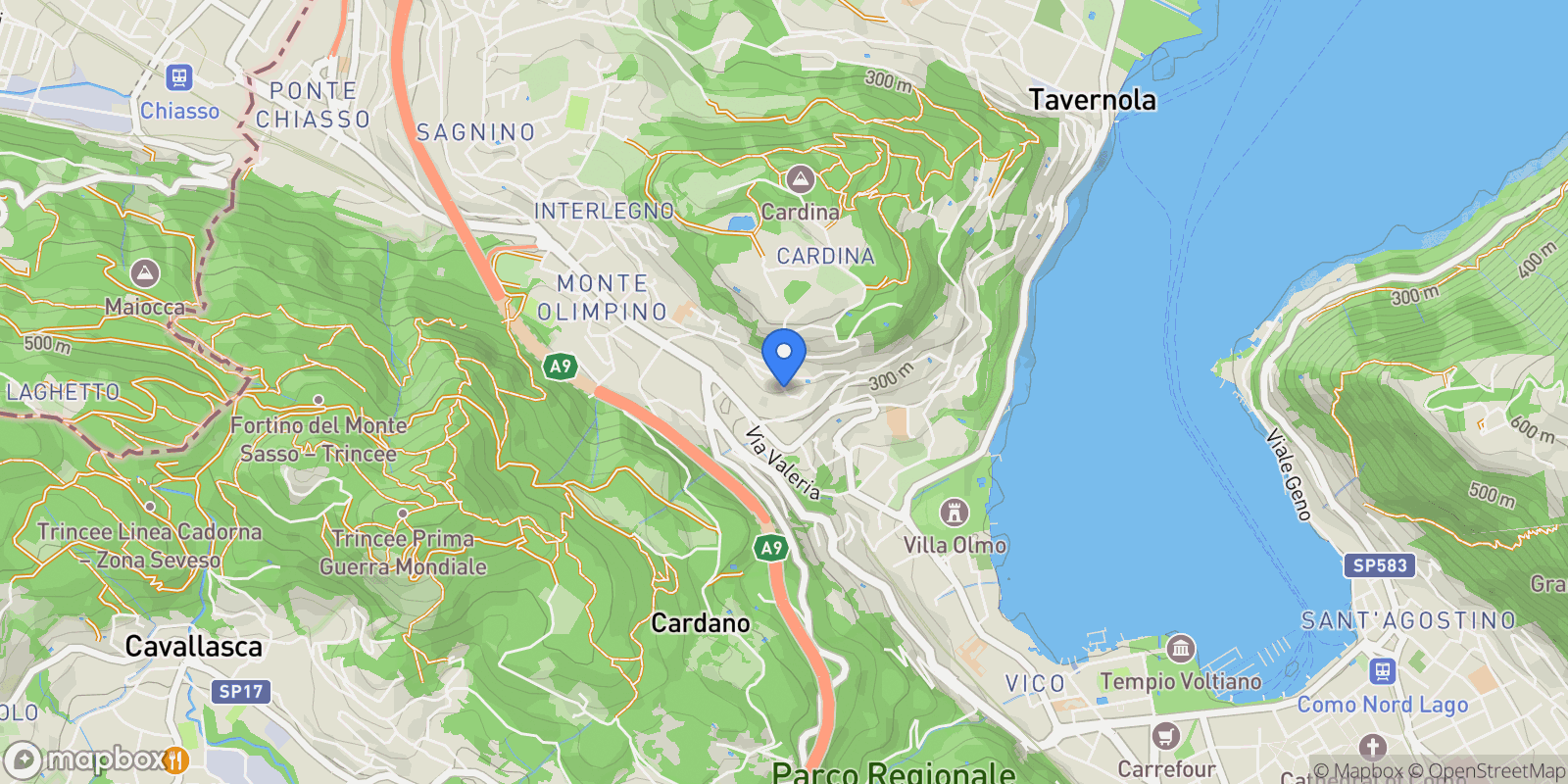 Map showing Via Salita Aprica, Lombardy, Como, Lombardy, Italy.