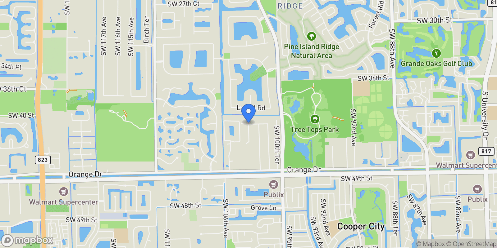 Map showing 0 SW 103rd Ave, Davie, FL 33328, Davie, Florida, United States.
