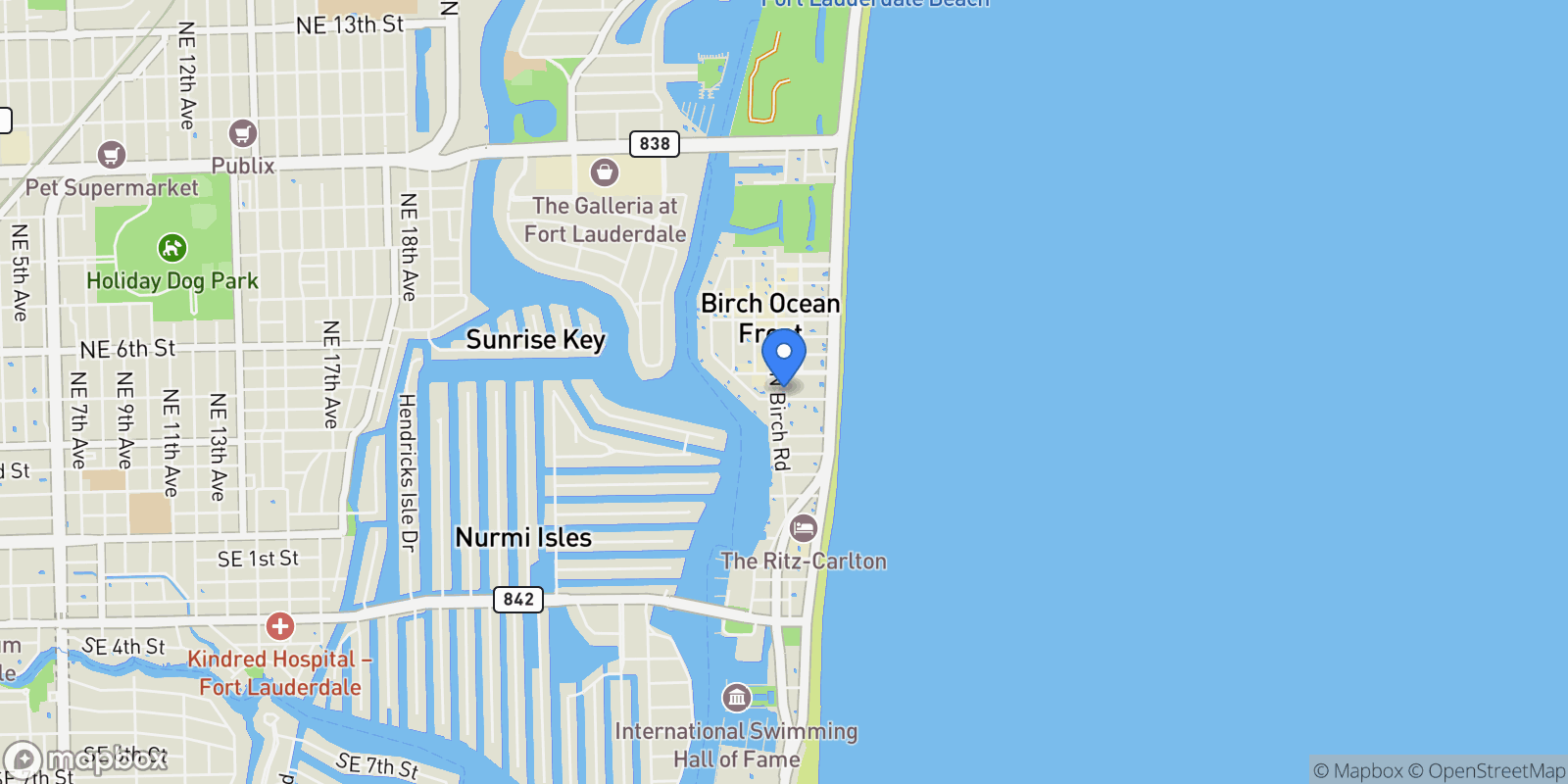 Map showing 3101 Bayshore Dr #805, Fort Lauderdale, FL 33304, Fort Lauderdale, Florida, United States.
