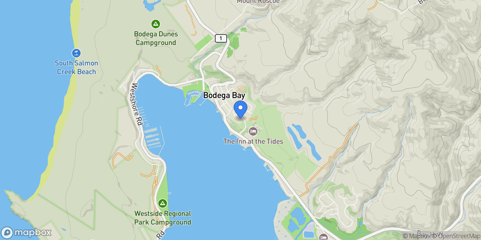 Map showing 153 Harbor View Way , Bodega Bay, CA 94923, Bodega Bay, California, United States.