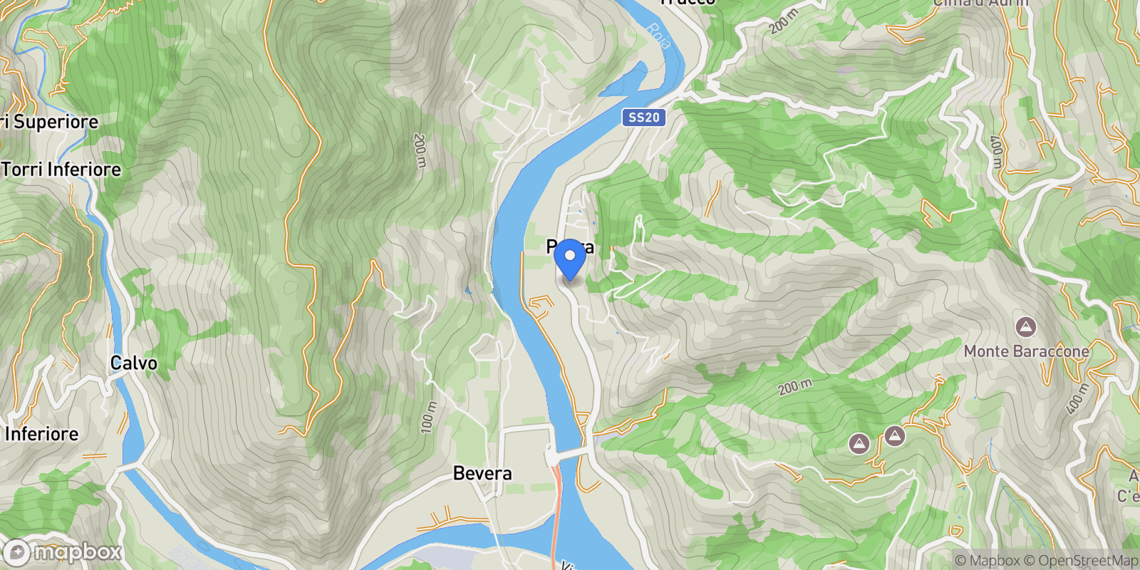 Map showing Zona Porra, Porra, Liguria, Italy.