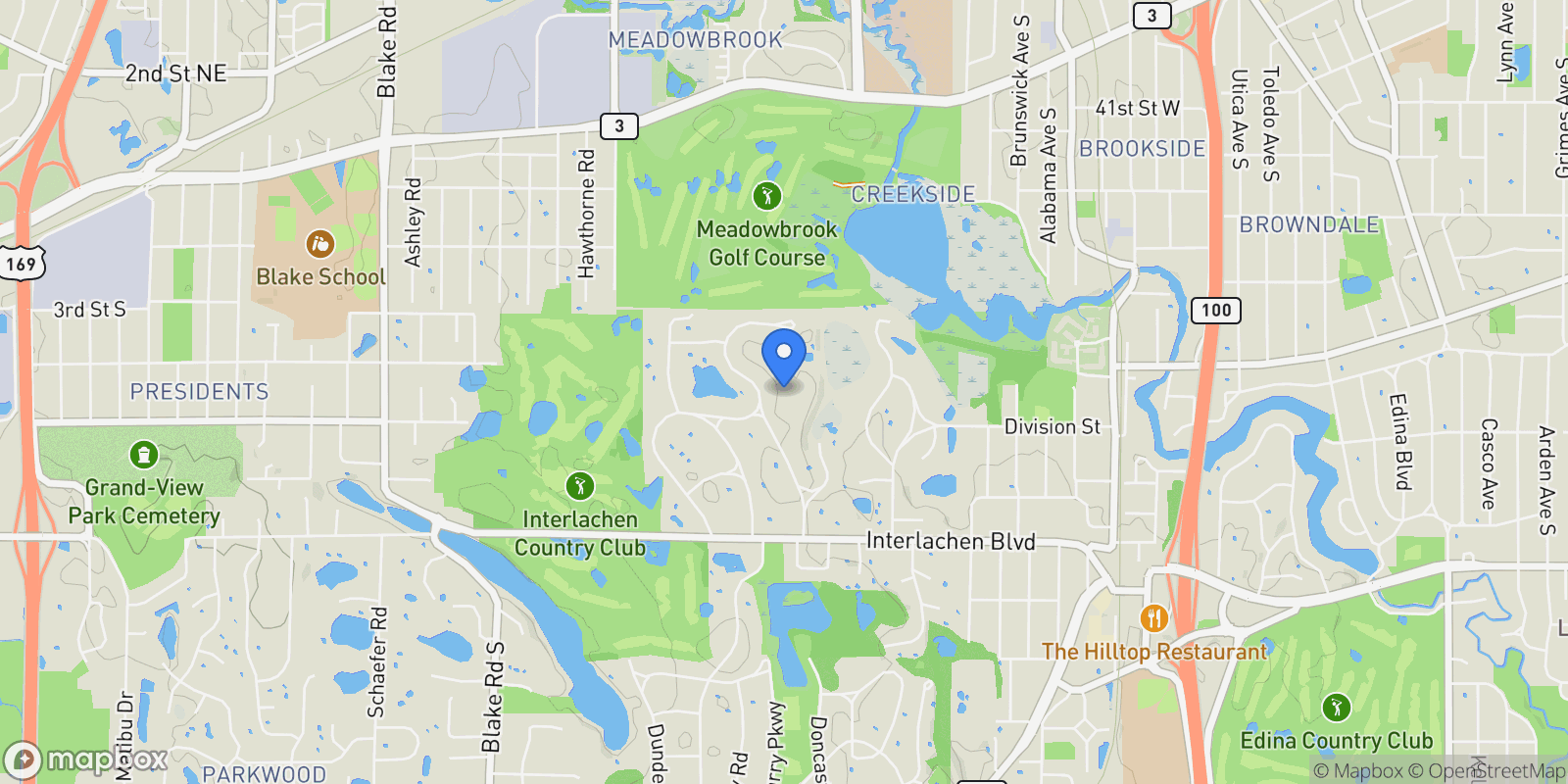 Map showing 8 Merilane, Edina, MN, 55436, USA, Edina, Minnesota, United States.