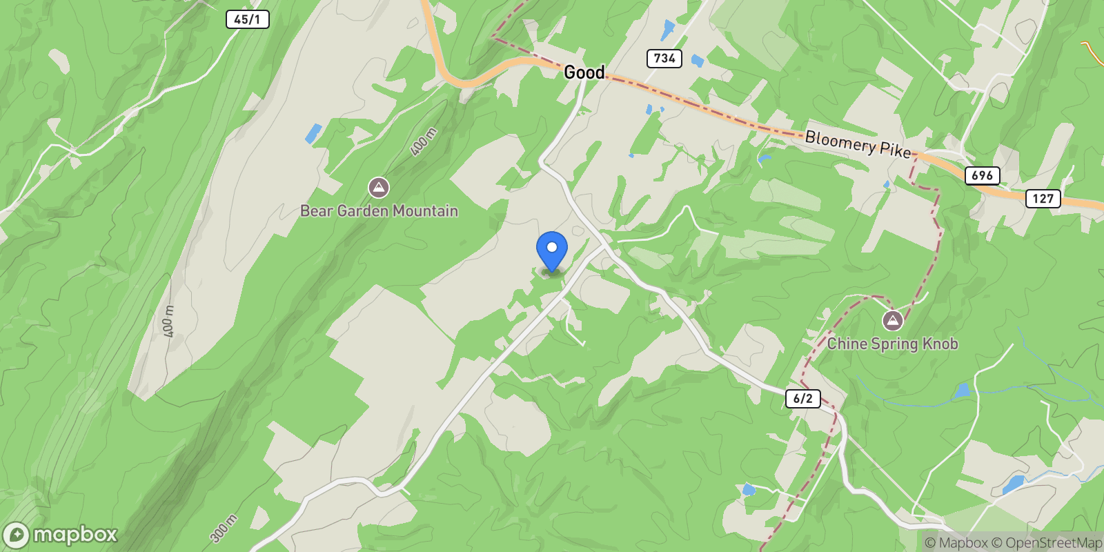 Map showing 4485 Smokey Hollow Rd, Bloomery, WV 26817, Capon Bridge, West Virginia, United States.